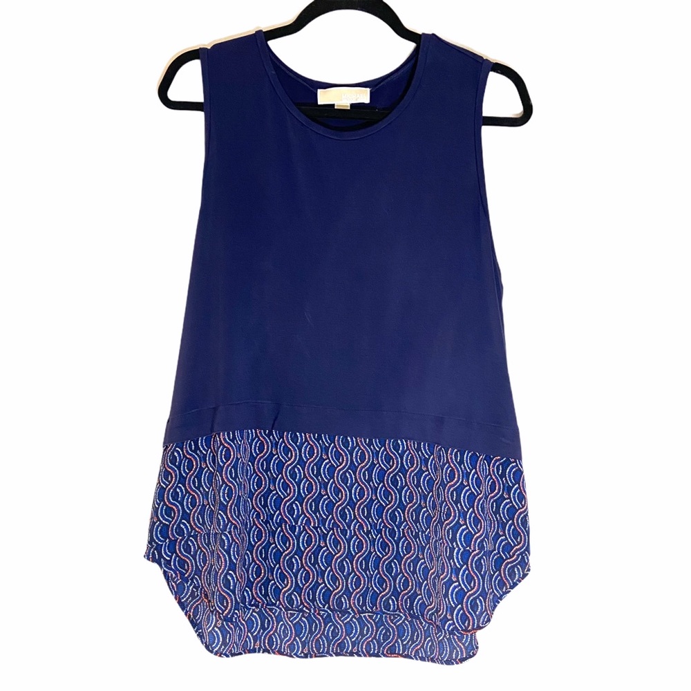 Michael Kors Women's Top Size L Blue & Multi